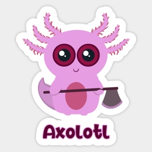 Axolotl - endangered Mexican salamander Sticker